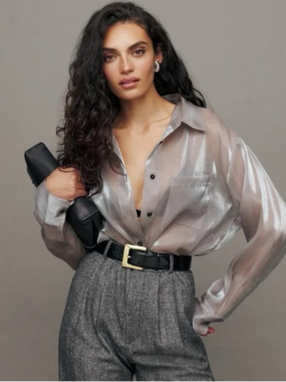 NWOT - The Reformation Will Oversized Sheer Shirt